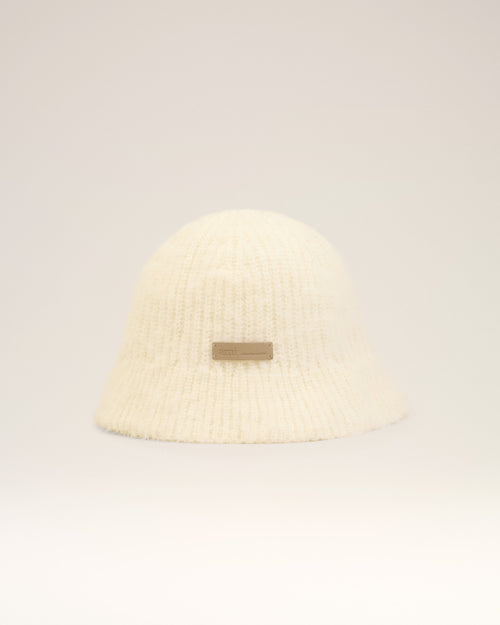 White Mohair Ami Bucket Hat - 4 - Ami Paris