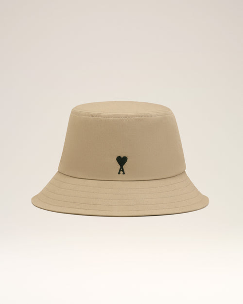 Beige Cotton Ami De Coeur Bucket Hat - 10 - Ami Paris