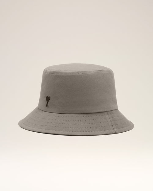                                 Grey Cotton Ami De Coeur Bucket Hat - 3                             - Ami Paris