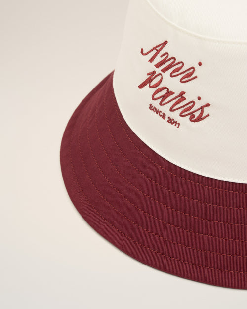 Red And White Cotton Ami Paris Hat - 9 - Ami Paris