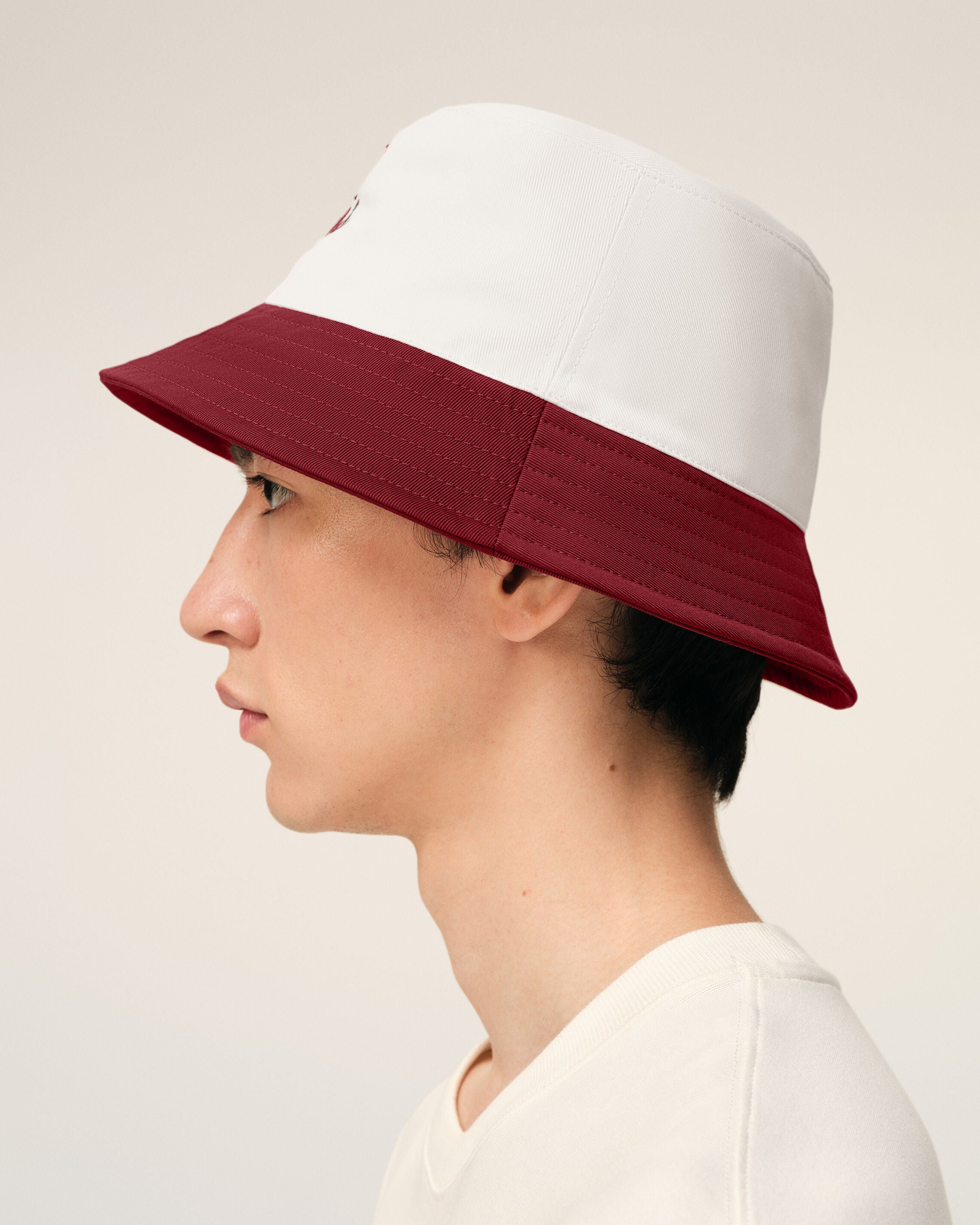 レッド＆ホワイト コットン Ami Paris ハット - 5