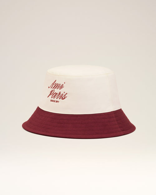 Red And White Cotton Ami Paris Hat - 1 - Ami Paris