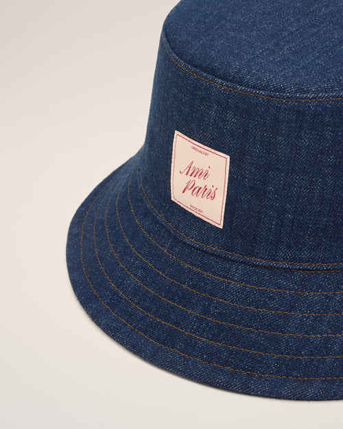 Blue Denim Cotton Ami Paris Heritage Patch Hat - Woman - 8 - AMI Paris - Ami Paris