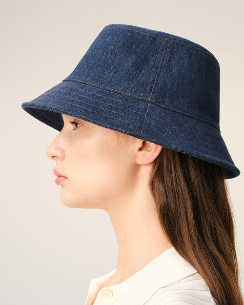 Blue Denim Cotton Ami Paris Heritage Patch Hat - Woman - 10 - AMI Paris - Ami Paris