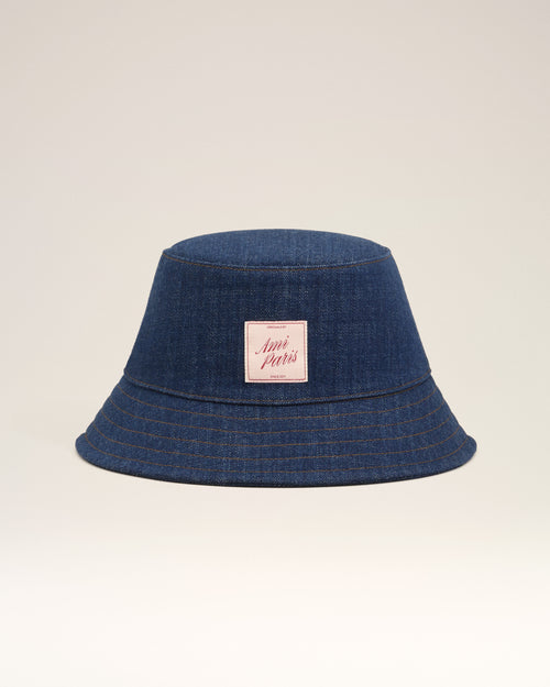 Blue Denim Cotton Ami Paris Heritage Patch Hat - Woman - 9 - AMI Paris - Ami Paris