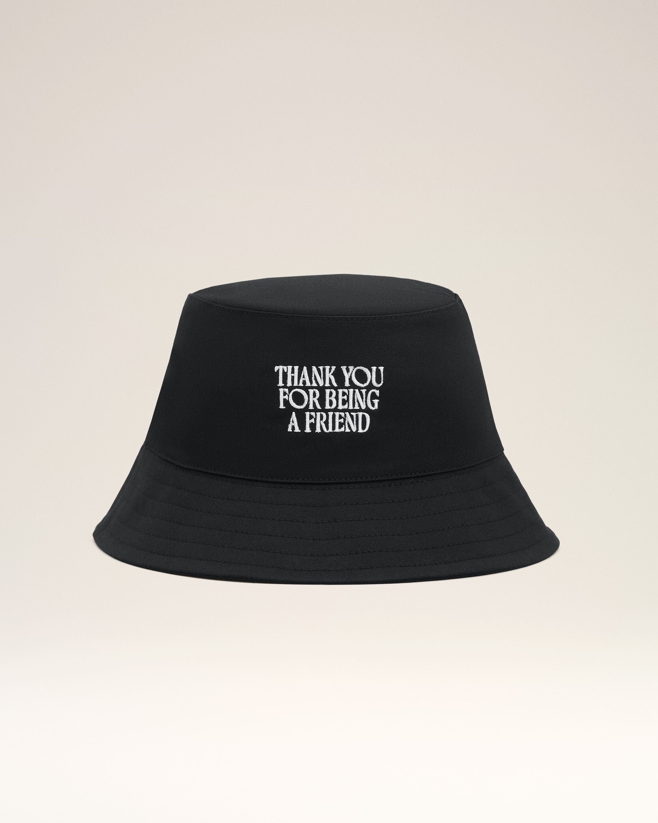 Sombrero de algodón negro con bordado Thank You For Being A Friend - 4