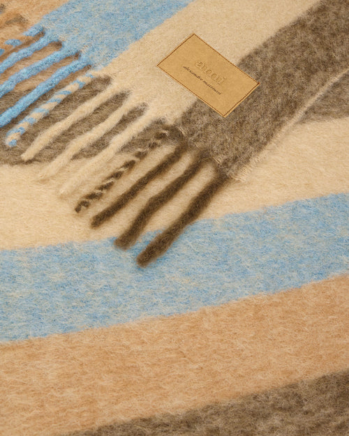                             Brown Mohair Striped Alexandre Mattiussi Blanket - 3                         - Ami Paris