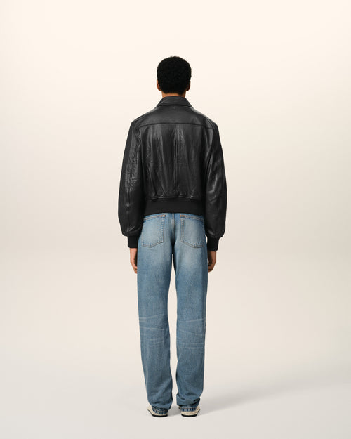 Leather Zipped Jacket - 5 - Ami Paris