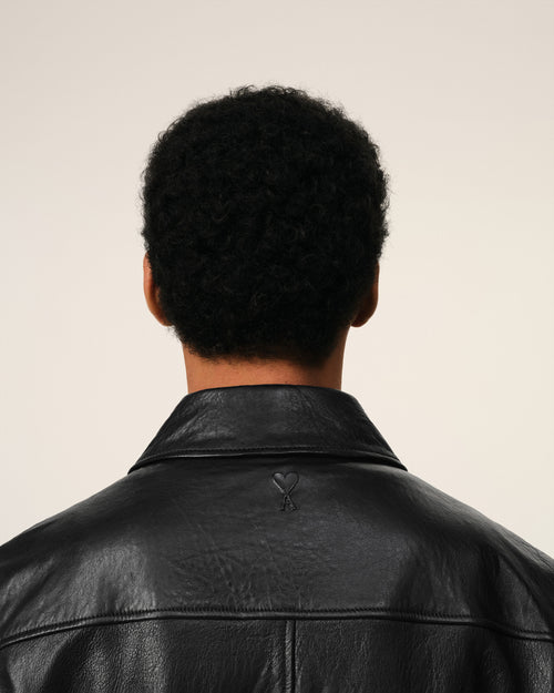 Leather Zipped Jacket - 4 - Ami Paris