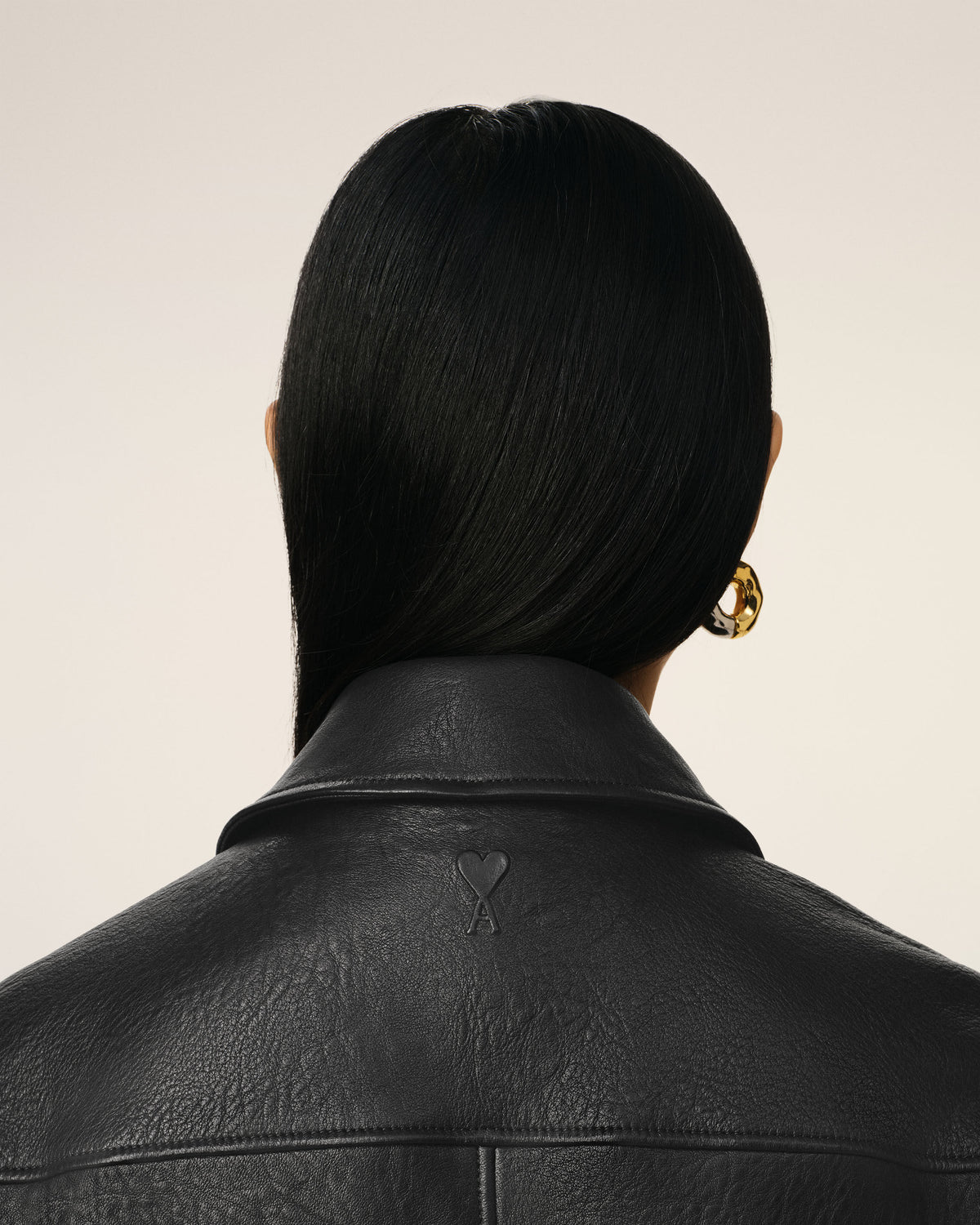 Veste Noire Zippée En Cuir - 10