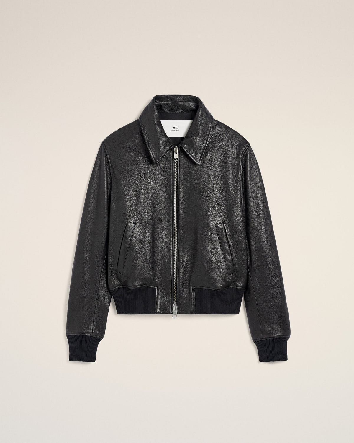 Veste Noire Zippée En Cuir - 7