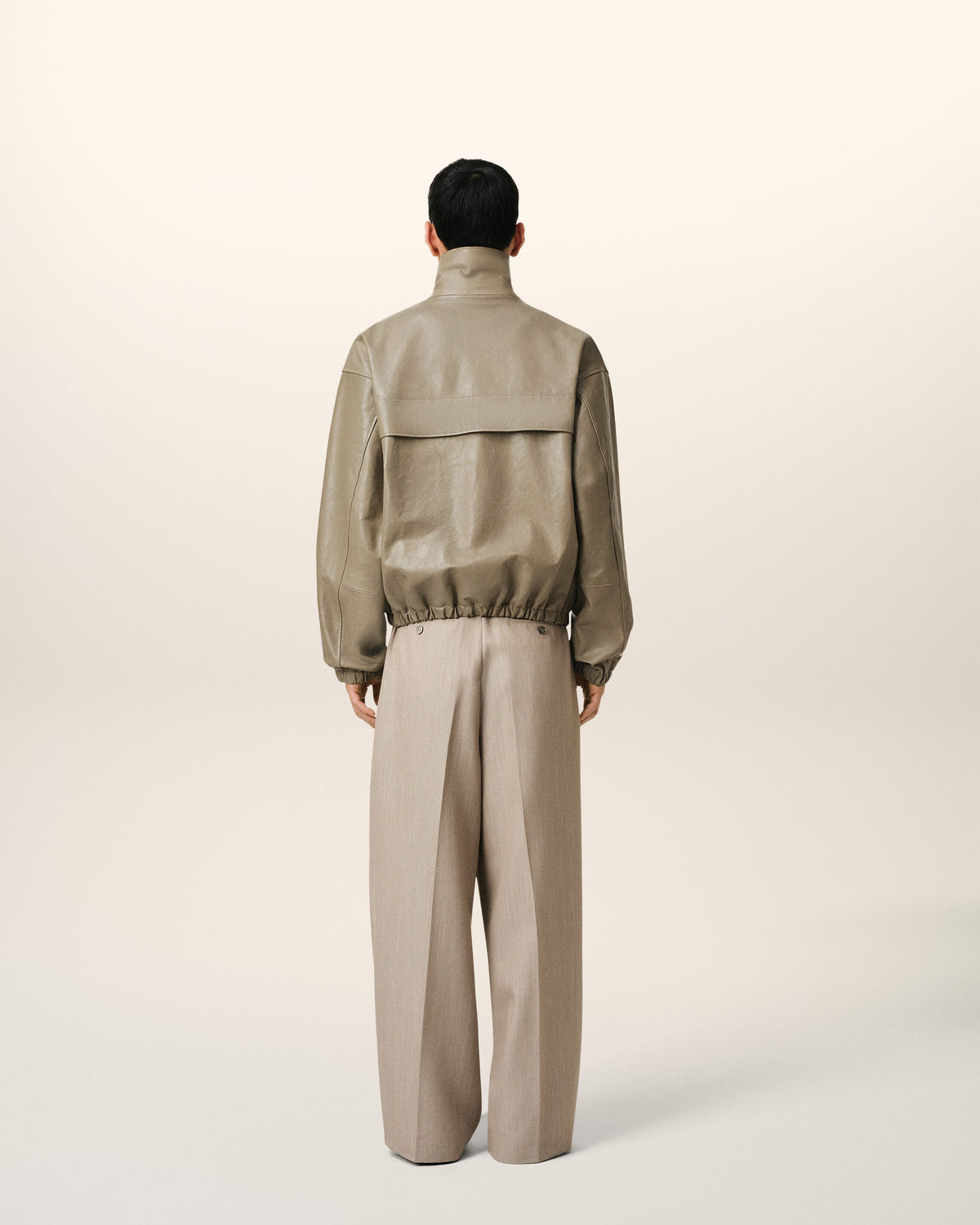 Veste Verte Zippée En Cuir - 5