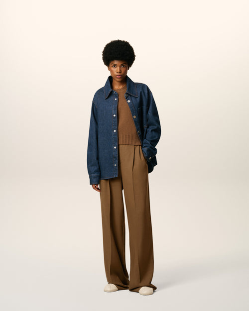                                     Blue Cotton Ami De Coeur Overshirt - 3                                 - Ami Paris