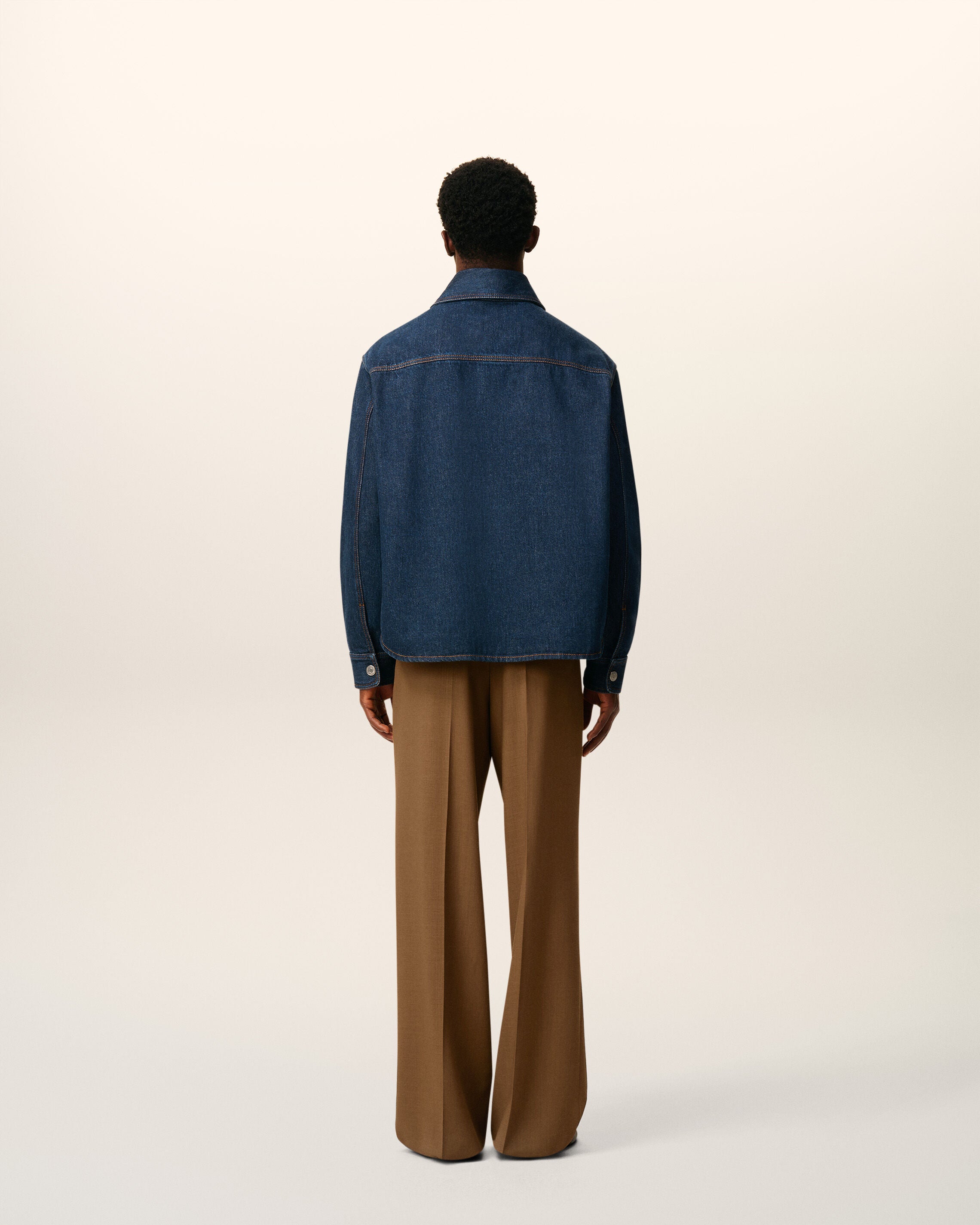 ブルー コットン Ami De Coeur オーバーシャツ インディゴ | AMI PARIS