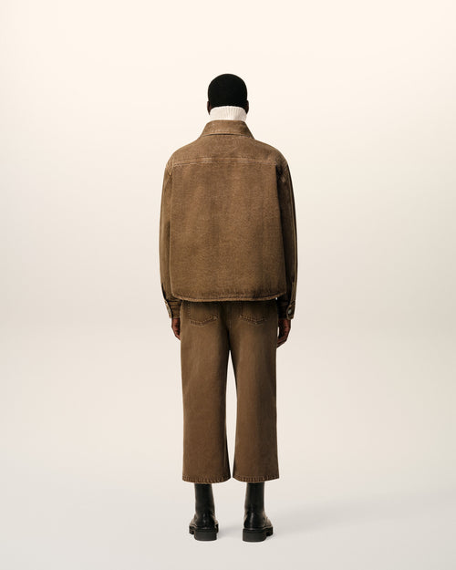 Ami De Coeur Überhemd aus brauner Baumwolle - 5 - Ami Paris