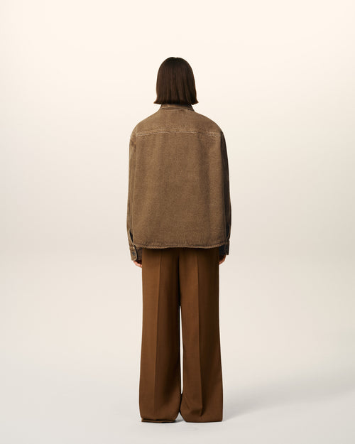 Ami De Coeur Überhemd aus brauner Baumwolle - 11 - Ami Paris