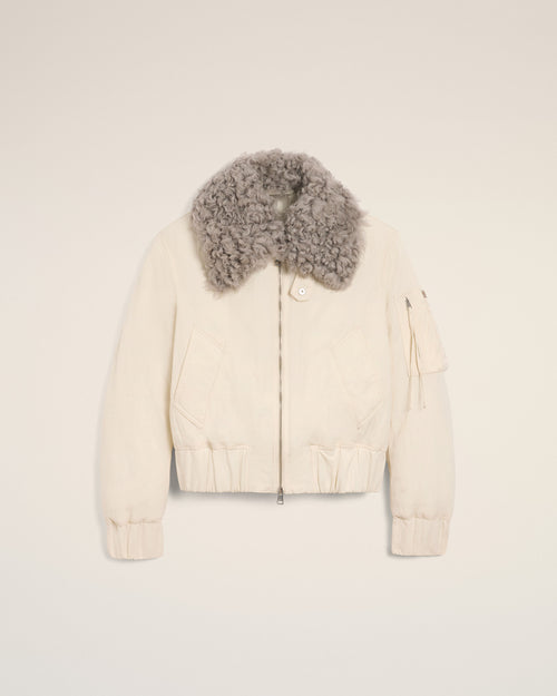Bomber acolchada de nailon blanco - 2 - Ami Paris
