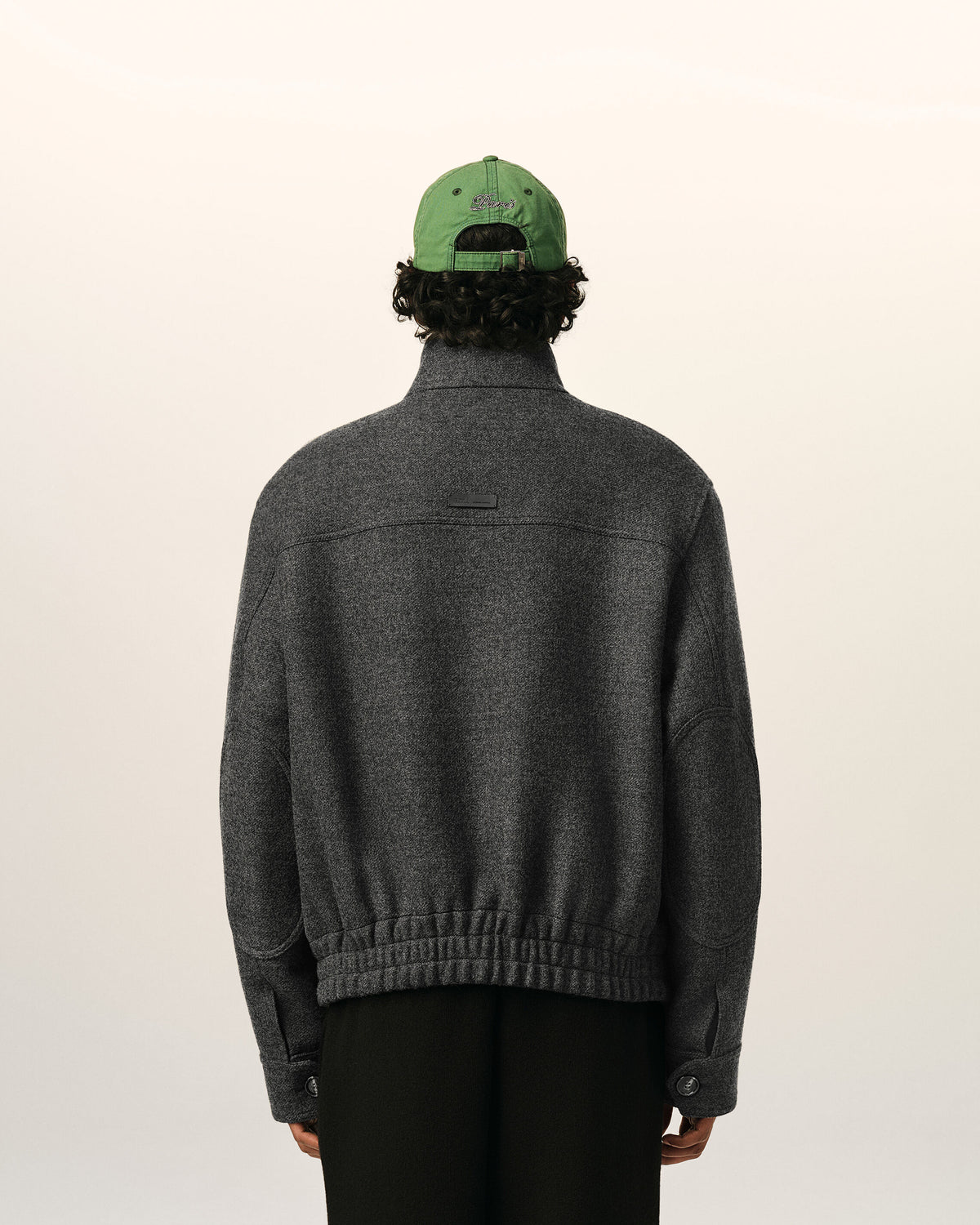 Grey wool padded harrington jacket - 5