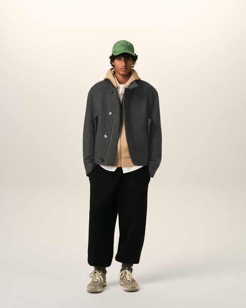 Grey wool padded harrington jacket - Man - 2 - AMI Paris - Ami Paris