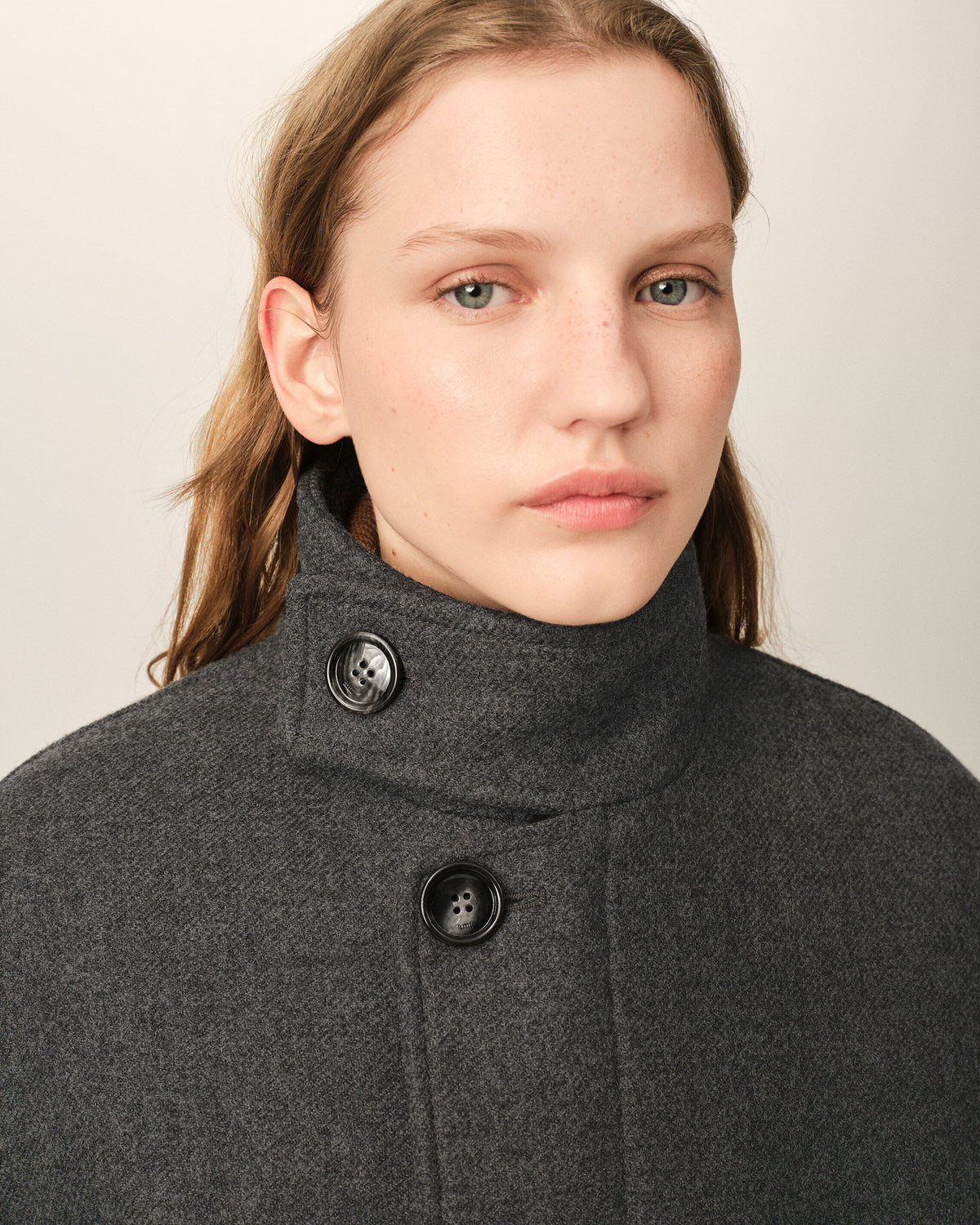 Grey wool padded harrington jacket - 10