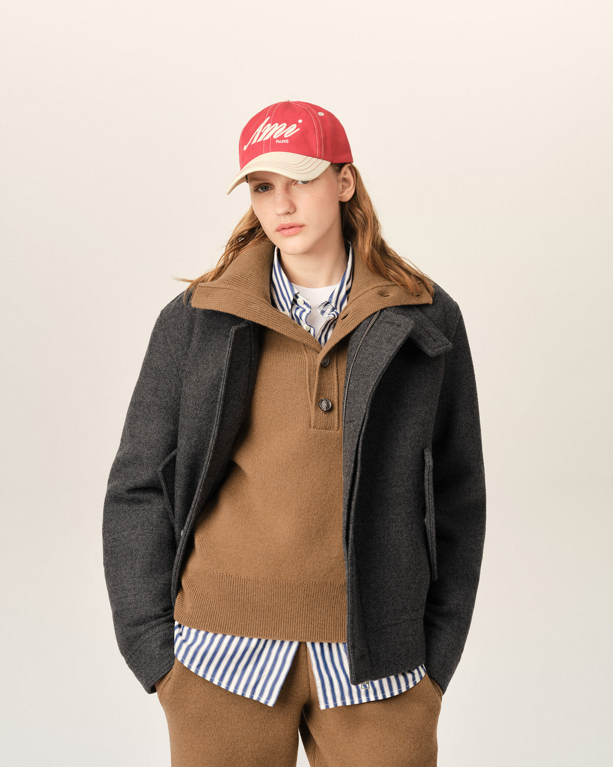Grey wool padded harrington jacket - 9