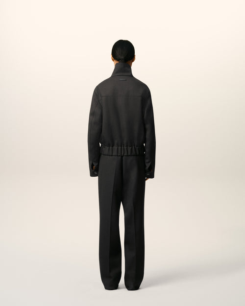 Black Wool Harrington Jacket - 11 - Ami Paris