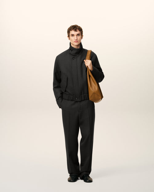 Black Wool Harrington Jacket - 1 - Ami Paris