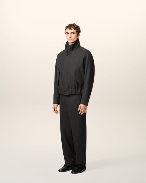 Black Wool Harrington Jacket - 6 - Ami Paris