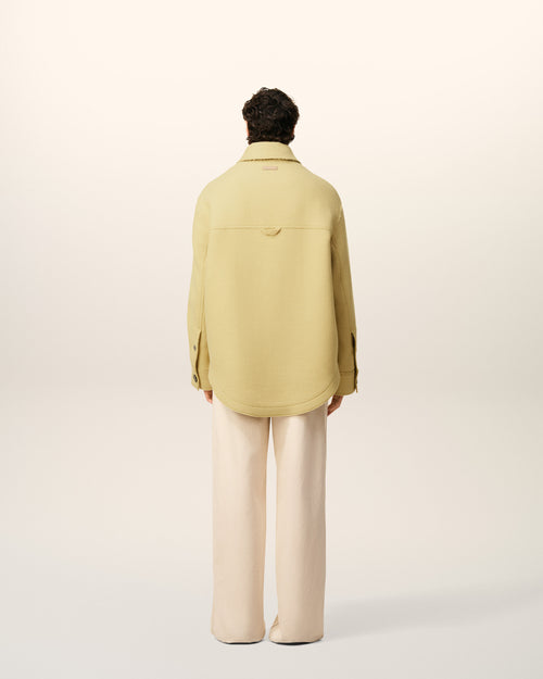 Veste Verte Boutonnée En Laine - 5 - Ami Paris