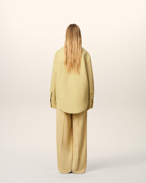 Veste Verte Boutonnée En Laine - 11 - Ami Paris