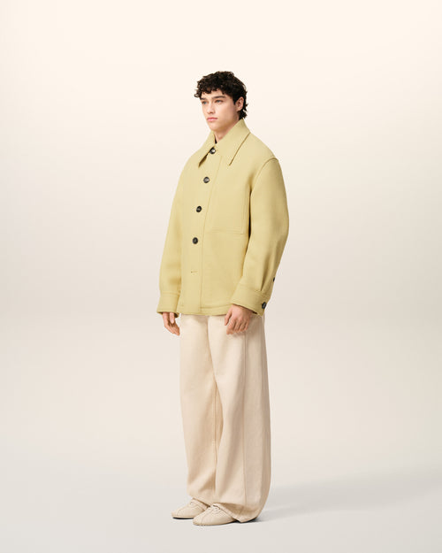 Veste Verte Boutonnée En Laine - 6 - Ami Paris