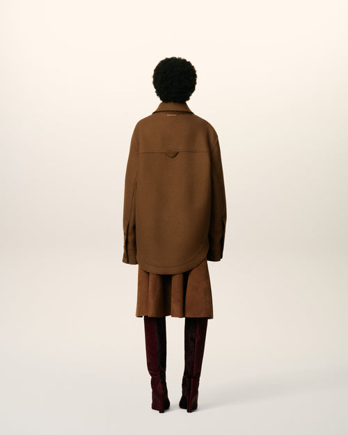 Brown Wool Buttoned Jacket - 12 - Ami Paris