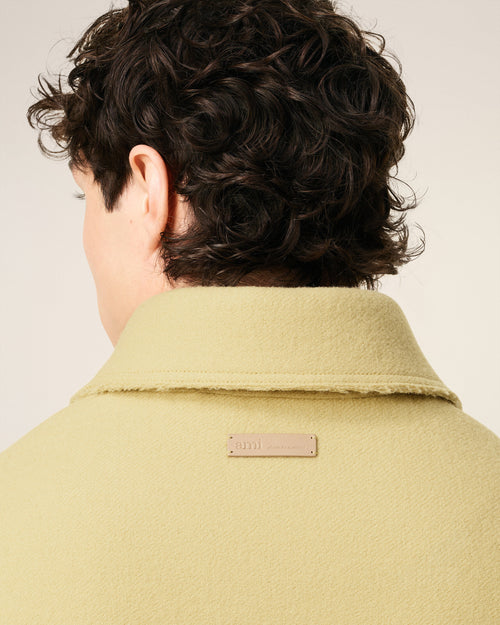 Veste Verte Boutonnée En Laine - 4 - Ami Paris