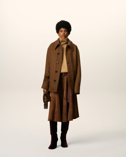                             Brown Wool Buttoned Jacket - 3                         - Ami Paris