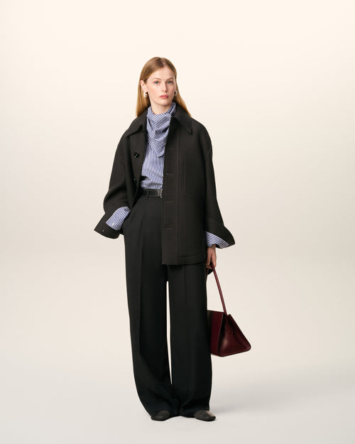                             Black Wool Buttoned Jacket - 3                         - Ami Paris