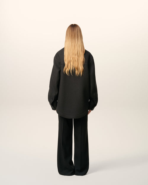 Black Wool Buttoned Jacket - 11 - Ami Paris