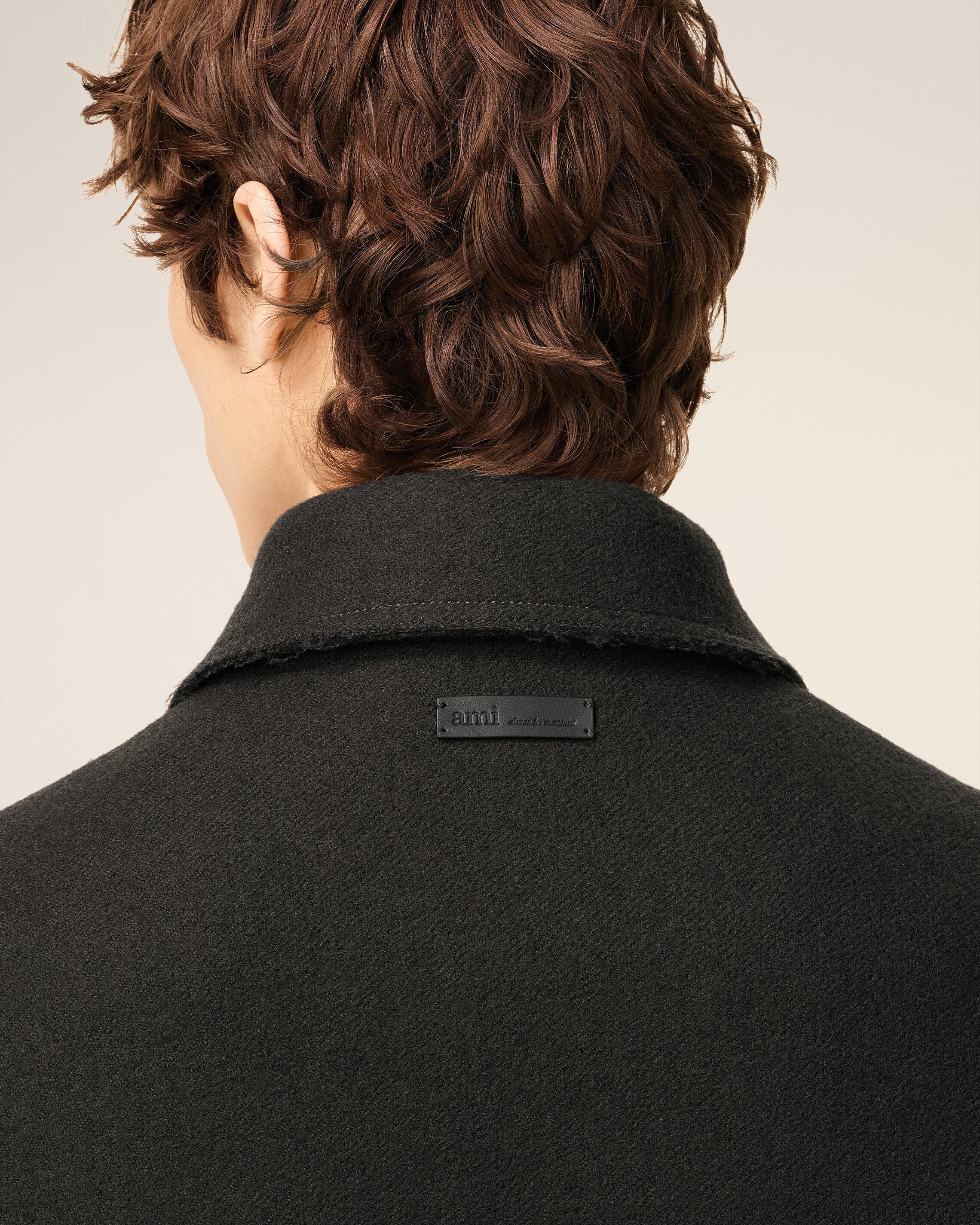 ブラック ウール ボタン ジャケット アンスラサイト | AMI PARIS