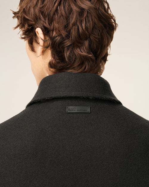 Black Wool Buttoned Jacket - 4 - Ami Paris