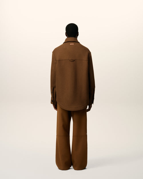 Brown Wool Buttoned Jacket - 5 - Ami Paris