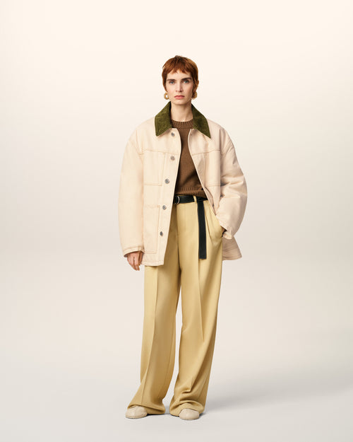                             Gepolsterte Worker-Jacke aus Baumwolle in Weiß - 3                         - Ami Paris