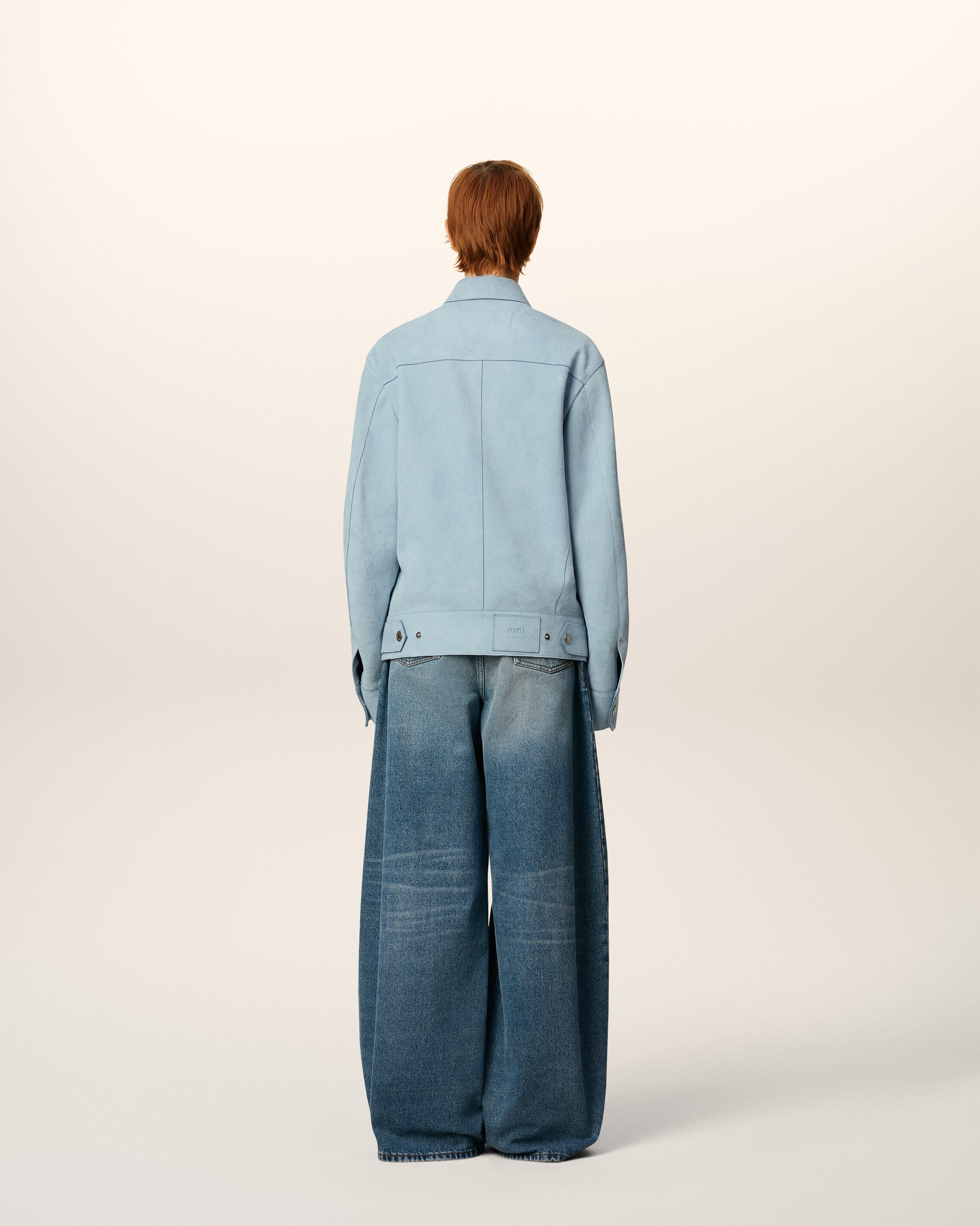 AMIコレクション使用 レザージャケット レザー ジップジャケット ブラック | AMI PARIS