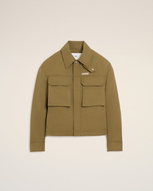Green Cotton Worker Jacket - 1 - Ami Paris