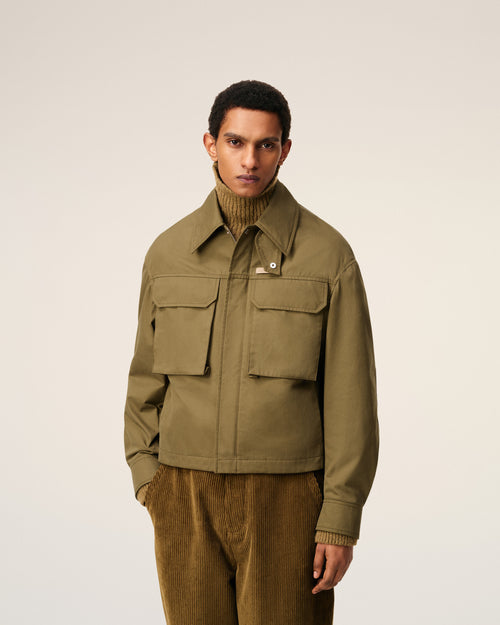 Green Cotton Worker Jacket - 3 - Ami Paris