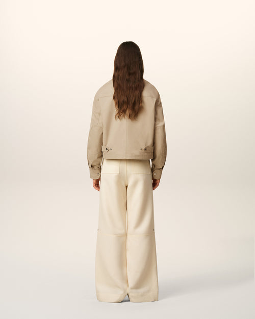 Beige Cotton Worker Jacket - 11 - Ami Paris