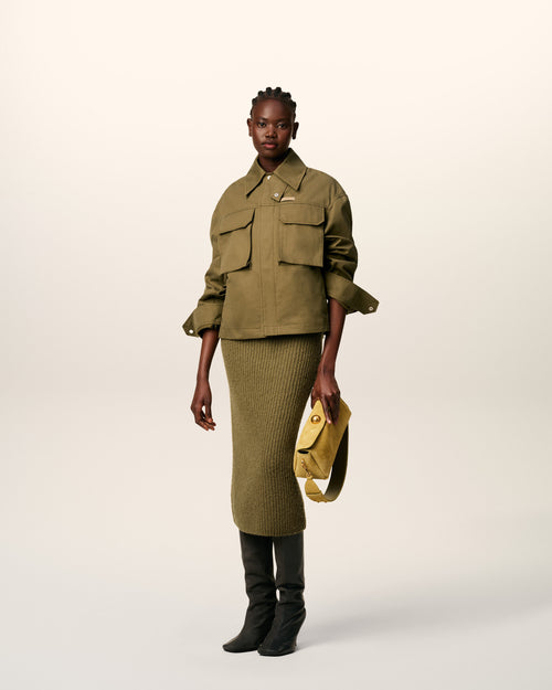                             Green Cotton Worker Jacket - 3                         - Ami Paris