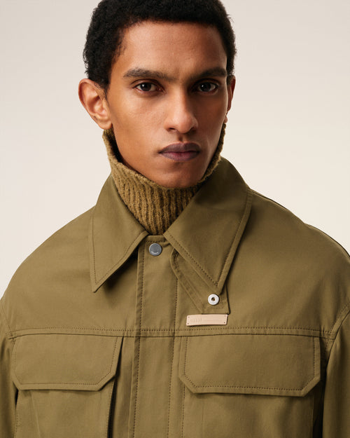 Green Cotton Worker Jacket - 4 - Ami Paris