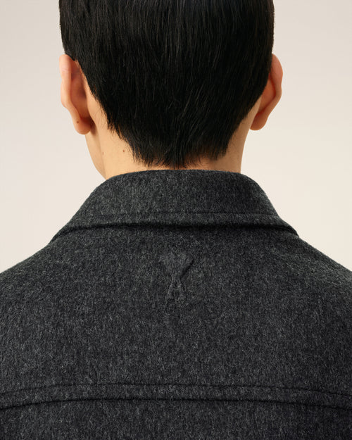Grey Wool Trucker Jacket - 4 - Ami Paris