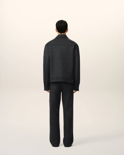 Grey Wool Trucker Jacket - 5 - Ami Paris