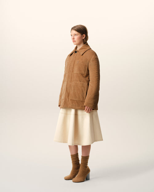 Brown Cotton Corduroy Worker Jacket - 12 - Ami Paris