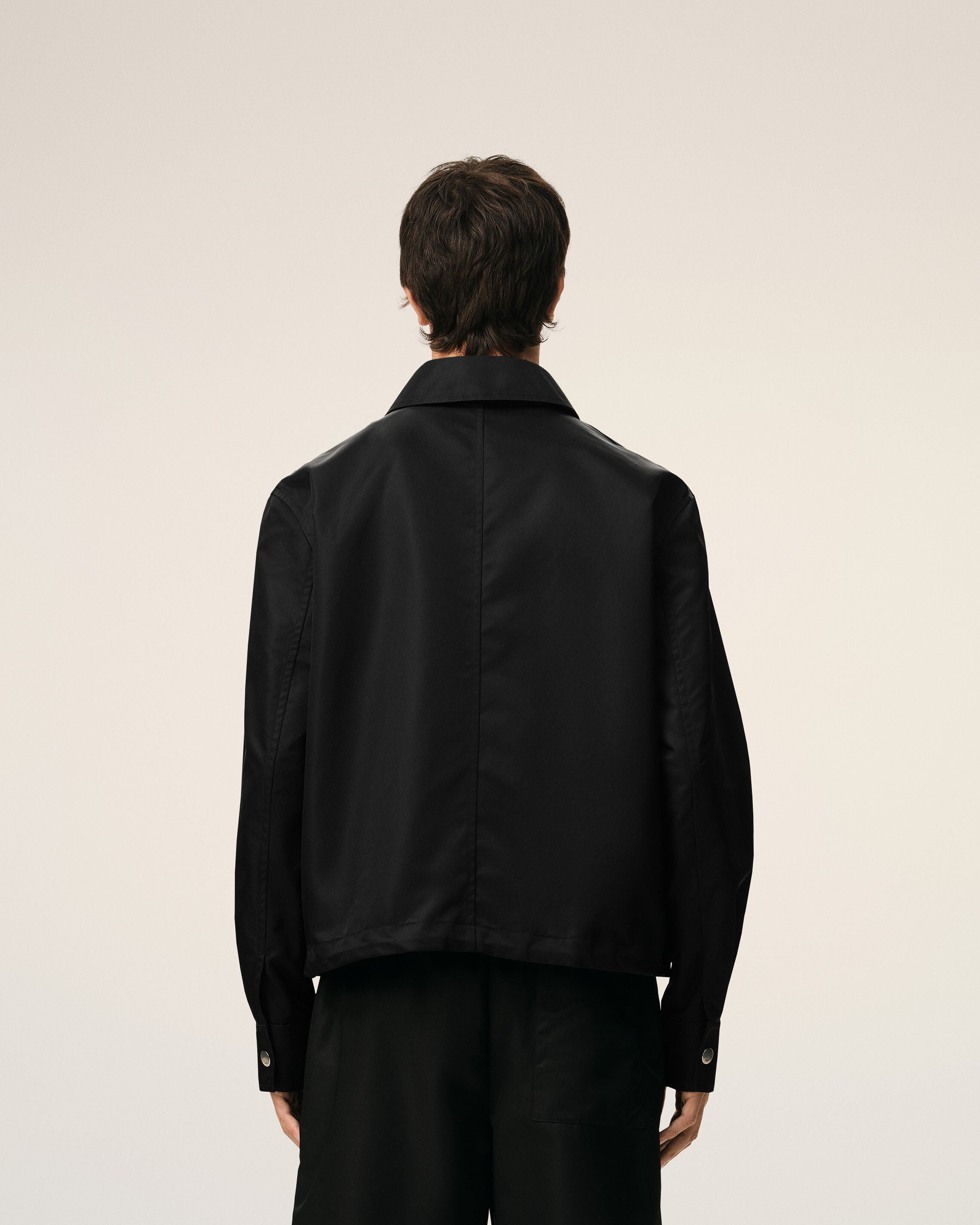 ブラック ナイロン Ami De Coeur スタッズ ボタンジャケット ブラック